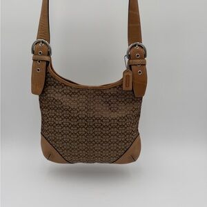 Coach Soho Signature Jacquard & Leather Hobo Shoulder/Crossbody. Style 6386